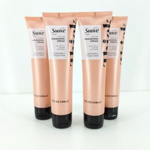 Suave Thickening Cream Thick Look Lock Moisture Lightweight Styled Hair Set of 4